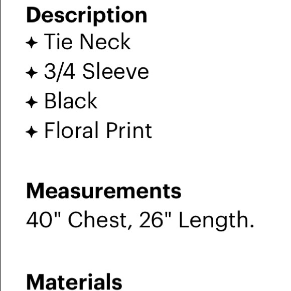 Philosophy Black Floral Cold Shoulder Blouse sz. S - Picture 3 of 3